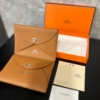 Hermes 愛馬仕 Calvi duo 金棕色 零錢卡包