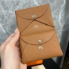 Hermes 愛馬仕 Calvi duo 金棕色 零錢卡包