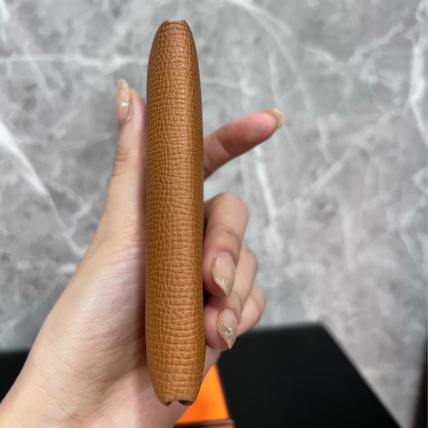 Hermes 愛馬仕 Calvi duo 金棕色 零錢卡包
