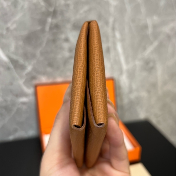 Hermes 愛馬仕 Calvi duo 金棕色 零錢卡包