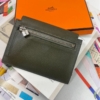 「全新」Hermes 愛馬仕 Kelly pocket 墨綠色 S刻 銀釦