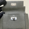 「全新」Hermes 愛馬仕 Kelly pocket 墨綠色 S刻 銀釦