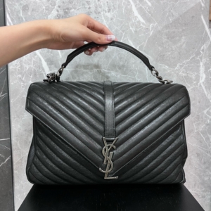 YSL Saint Laurent COLLEGE 黑銀學院包 95新