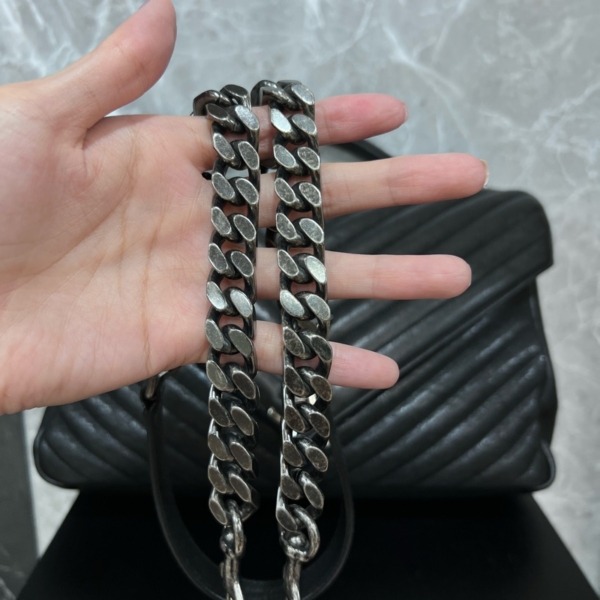 YSL Saint Laurent COLLEGE 黑銀學院包 95新