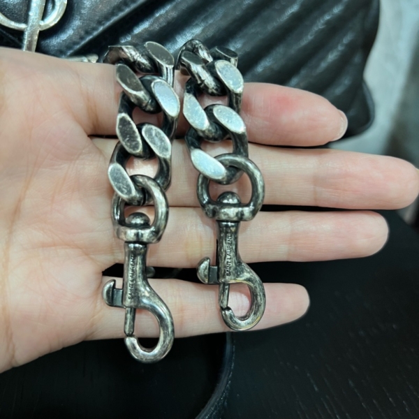 YSL Saint Laurent COLLEGE 黑銀學院包 95新